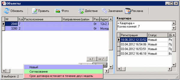 Цветовое обозначение.
